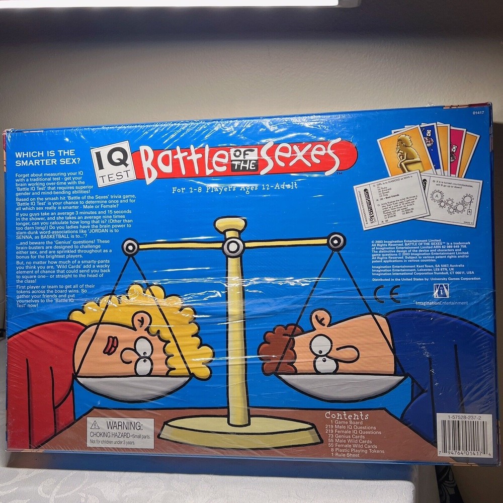 Battle of The Sexes IQ Test Board Game – 2003 Imagination Entertainment Sealed - Picture 3 of 3